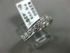 ESTATE .42CT DIAMOND 18K WHITE GOLD FILIGREE MILGRAIN WAVE ANNIVERSARY RING 1201
