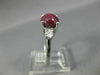 4.17CT DIAMOND & AAA STAR RUBY SAPPHIRE 14K WHITE GOLD 3D ENGAGEMENT RING #26564