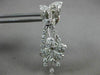 ESTATE LARGE 2.62CT DIAMOND 14KT WHITE GOLD 3D FLOWER BUTTERFLY HANGING EARRINGS