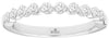 ESTATE .61CT DIAMOND 14K WHITE GOLD ROUND 11 STONE SHARED PRONG ANNIVERSARY RING