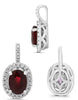 1.11CT DIAMOND & AAA RUBY 14KT WHITE GOLD OVAL & ROUND FILIGREE FLOATING PENDANT
