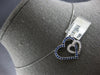 .60CT DIAMOND & AAA SAPPHIRE 14KT WHITE GOLD DOUBLE HEART LOVE FLOATING PENDANT