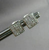 ESTATE LARGE .55CT PRINCESS SQAURE DIAMOND 14KT WHITE GOLD STUD EARRINGS #220