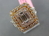LARGE 1.91CT DIAMOND 18KT WHITE & ROSE GOLD 3D ROUND & BAGUETTE ANNIVERSARY RING
