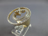 ESTATE EXTRA LARGE .95CT DIAMOND 14KT YELLOW GOLD FLOWER MULTI CIRCULAR FUN RING