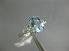 ESTATE 1.42CT DIAMOND & AAA AQUAMARINE 14KT WHITE GOLD 3D OVAL ENGAGEMENT RING