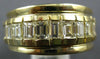 ESTATE WIDE 1.46CT DIAMOND 14KT YELLOW GOLD 3D BAGUETTE CHANNEL ANNIVERSARY RING