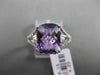 ESTATE 4.36CTW DIAMOND & AAA AMETHYST 14KT WHITE GOLD TENSION FILIGREE RING