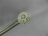 ESTATE LARGE .66CT DIAMOND 18K WHITE GOLD 3D CIRCULAR CLUSTER HALO STUD EARRINGS