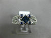 1.08CT ROUND DIAMOND & AAA PRINCESS SAPPHIRE 14KT WHITE GOLD INVISIBLE FUN RING