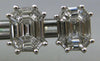 LARGE 1.09CT DIAMOND 18K WHITE GOLD MULTI SHAPE INVISIBLE OCTAGON STUD EARRINGS