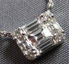 .51CT DIAMOND 18KT WHITE GOLD 3D ROUND & BAGUETTE SQUARE INVISIBLE LOVE NECKLACE