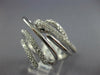 ESTATE LARGE .82CT DIAMOND 18KT WHITE GOLD 3D MULTI ROW CRISS CROSS FUN RING