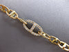 ESTATE LONG .65CT DIAMOND 14KT YELLOW GOLD CLASSIC OVAL LOVE KNOT LINK BRACELET