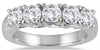 2.0CT DIAMOND 14KT WHITE GOLD 3D ROUND 5 STONE LUCIDA WEDDING ANNIVERSARY RING