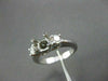 ESTATE .28CT DIAMOND 14KT W GOLD 3 STONE LUCIDA SEMI MOUNT ENGAGEMENT RING #722