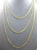 ANTIQUE EXTRA LONG 18KT YELLOW GOLD 3D HANDCRAFTED LINK CHAIN NECKLACE #27998