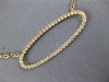 ESTATE LARGE .49CT DIAMOND 18KT YELLOW GOLD 3D OPEN SIDEWAYS OVAL FUN PENDANT