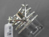 ESTATE .33CT ROUND DIAMOND 14KT WHITE GOLD 3D MULTI ROW ETOILE V SHAPE FUN RING
