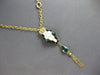 ESTATE LARGE & LONG .40CT DIAMOND & MULTI COLOR ENAMEL 14KT YELLOW GOLD NECKLACE
