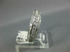 ANTIQUE 1.50CT DIAMOND 18K WHITE GOLD 3 ROW PAVE ETERNITY ANNIVERSARY RING #1192