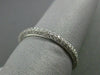 ESTATE WIDE .44CT DIAMOND 18K WHITE GOLD 3 ROW 3D CLASSIC ETERNITY MILGRAIN RING