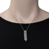 ESTATE 2.35CT DIAMOND 18KT WHITE GOLD 3D ROUND CLASSIC MULTI BAR FUN NECKLACE