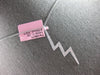 ESTATE LARGE .23CT DIAMOND 14KT WHITE GOLD LIGHTNING FUN LOVE PENDANT
