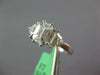 1.28CT DIAMOND 18KT WHITE GOLD MOON CUT & BAGUETTE 3 STONE LOOK ENGAGEMENT RING