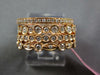 ESTATE WIDE .62CT DIAMOND 18KT ROSE GOLD 3D FILIGREE STACKABLE FUN RING