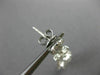 ESTATE LARGE 1.63CT DIAMOND 18KT WHITE GOLD 3D TEAR DROP LEAF HANGING EARRINGS