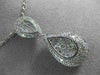 ANTIQUE LARGE 1.76CT DIAMOND 18K WHITE GOLD FILIGREE MILGRAIN DROP PENDANT 14837