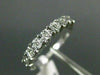 ESTATE .07CT DIAMOND 14K WHITE GOLD 3D CLASSIC 7 STONE ANNIVERSARY RING #21358