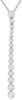 ESTATE .50CT DIAMOND 14KT WHITE GOLD 3D ROUND BEZEL JOURNEY BAR FLOATING PENDANT
