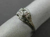 ANTIQUE .20CT OLD MINE DIAMOND 14K WHITE GOLD 3D FILIGREE ENGAGEMENT RING 10181