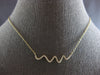 ESTATE .25CT DIAMOND 14K YELLOW GOLD 3D ROUND CLASSIC MULTI WAVE NECKLACE #28224