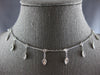 ESTATE 1.8CT DIAMOND 14KT WHITE GOLD 3D BY THE YARD CHANDELIER LOVE NECKLACE