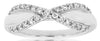 ESTATE .33CT DIAMOND 14KT WHITE GOLD 3D ROUND CLASSIC X INFINITY LOVE RING