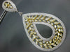 ESTATE EXTRA LARGE 27.5CT WHITE & FANCY YELLOW DIAMOND 18K GOLD HANGING EARRINGS