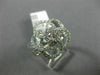 ESTATE LARGE 1.35CT DIAMOND 14KT WHITE GOLD 3D FLOWER CLUSTER INVISIBLE FUN RING