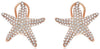 ESTATE LARGE 1.13CT DIAMOND 14KT ROSE GOLD 3D STARFISH CLIP ON EARRINGS