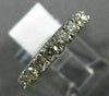ESTATE .70CT DIAMOND 14KT WHITE GOLD 3D CLASSIC SEMI ETERNITY ANNIVERSARY RING