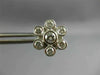ANTIQUE LARGE 1.14CT DIAMOND 14KT WHITE GOLD FLOWER CLUSTER BEZEL EARRINGS #1958