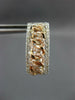 WIDE .19CT DIAMOND 14KT WHITE & ROSE GOLD OVAL LOVE KNOT HUGGIE HANGING EARRINGS
