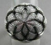 ANTIQUE 18KT WIDE FILIGREE SUN FLOWER 2.35CT DIAMOND BLACK AND WHITE GOLD RING !