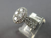 LARGE 1.96CT DIAMOND 18KT WHITE GOLD ROUND INVISIBLE OVAL HALO ENGAGEMENT RING