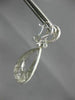 ESTATE LARGE 2.90CT DIAMOND 18K WHITE GOLD 3D TEAR DROP CLIP ON HANGING EARRINGS