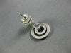 ESTATE .18CT  DIAMOND 14KT WHITE GOLD 3D ETOILE CIRCULAR HANGING EARRINGS #21309