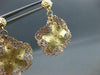 ESTATE LARGE 14KT YELLOW & ROSE GOLD CIRCLE STAR FILIGREE HANGING EARRINGS #1682