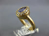 1.12CT DIAMOND & AAA TANZANITE 14KT YELLOW GOLD PEAR SHAPE HALO ENGAGEMENT RING